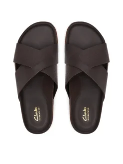 Clarks Klapki Torford Cross 26180888 Brązowy