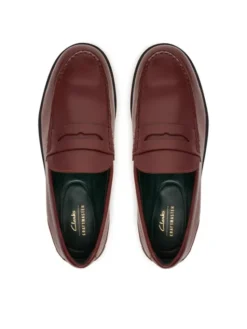 Clarks Mokasyny CraftJames Lo 26183358 Bordowy
