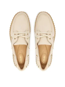 Clarks Półbuty Torhill Boat 26186302 Écru