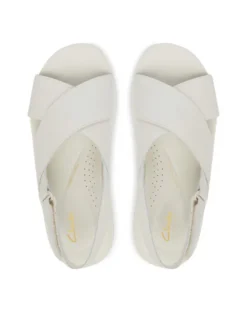 Clarks Sandały DashLite Wish 26186583 Biały