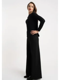 CLICK Bluzka 10-6962 Czarny Fitted Fit