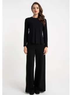 CLICK Bluzka 10-6962 Czarny Fitted Fit