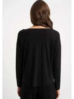 CLICK Bluzka 10-6967 Czarny Regular Fit