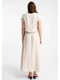 CLICK Spódnica maxi 50-749 Beżowy jasny Relaxed Fit