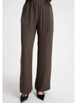 CLICK Spodnie materiałowe 30-463 Brązowy Loose Fit