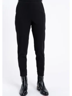 CLICK Spodnie materiałowe 30-453 Czarny Tapered Fit