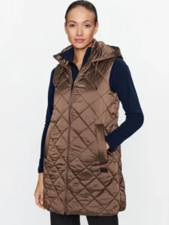 CMP Bezrękawnik 33K3686 Brązowy Regular Fit