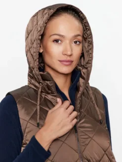 CMP Bezrękawnik 33K3686 Brązowy Regular Fit