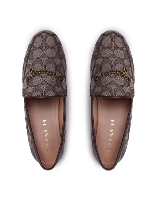 Coach Loafersy Hanna Textured Jacq CC888 Brązowy