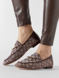 Coach Loafersy Hanna Textured Jacq CC888 Brązowy