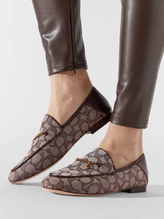 Coach Loafersy Hanna Textured Jacq CC888 Brązowy