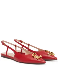 Coccinelle Baleriny C-Me Smooth E4 SB3 21 02 01 Czerwony