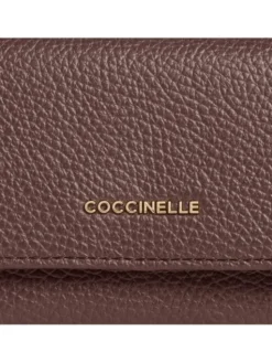 Coccinelle Portfel Metallic Small Bordowy