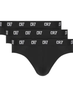 Cristiano Ronaldo CR7 Komplet slipów Main Basic Brief 3-Pack 8100-66-900 Czarny