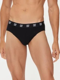 Cristiano Ronaldo CR7 Komplet slipów Main Basic Brief 3-Pack 8100-66-900 Czarny