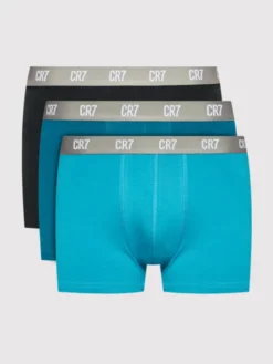 Cristiano Ronaldo CR7 Komplet bokserek Basic Trunk 3-Pack 8100-49-2717 Niebieski