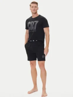Cristiano Ronaldo CR7 Piżama 8730-41 Czarny Regular Fit