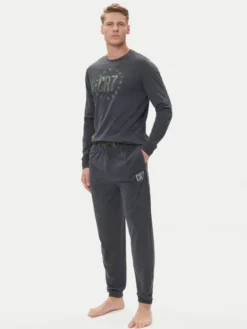 Cristiano Ronaldo CR7 Piżama 8730-42 Szary Regular Fit