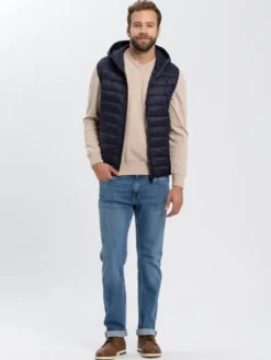 Cross Jeans Kamizelka 40238-001 Granatowy Regular Fit