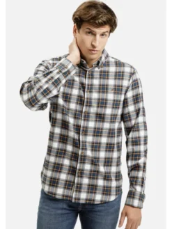 Cross Jeans Koszula 35614-306 Biały Regular Fit