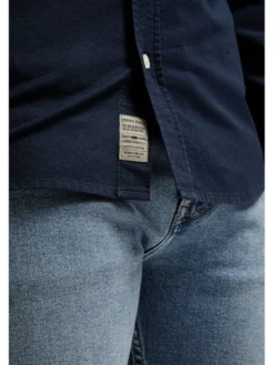 Cross Jeans Koszula 35623-001 Granatowy Regular Fit
