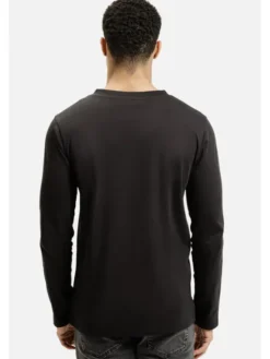 Cross Jeans Longsleeve 16137-020 Czarny Regular Fit