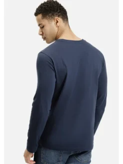 Cross Jeans Longsleeve 16034-001 Granatowy Regular Fit