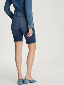 Cross Jeans Szorty jeansowe A 619-010 Niebieski Slim Fit