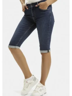 Cross Jeans Szorty jeansowe P 457-037 Niebieski Slim Fit