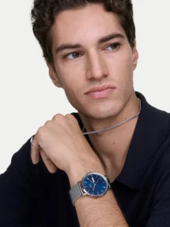 Daniel Wellington Zegarek Classic Day Display 40 DW00100833 Srebrny