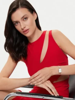 Daniel Wellington Zegarek Quadro Lumine Pressed Piano DW00100578 Złoty