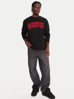 DC Shoes Bluza Varsity EDYFT03547 Czarny Regular Fit