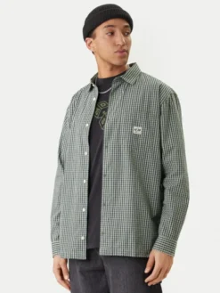 DC Shoes Koszula Game OnEDYWT03263 Zielony Regular Fit