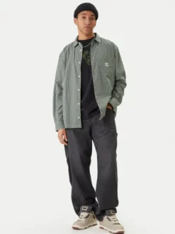 DC Shoes Koszula Game OnEDYWT03263 Zielony Regular Fit