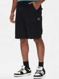 DC Shoes Szorty materiałowe Tundra ADYWS03086 Czarny Regular Fit