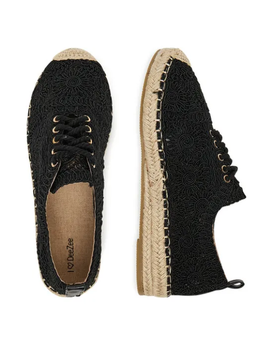 DeeZee Espadryle 3H33549-1 Czarny