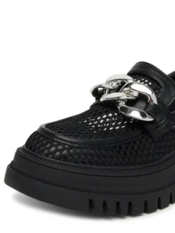 DeeZee Loafersy 60062D-2 Czarny