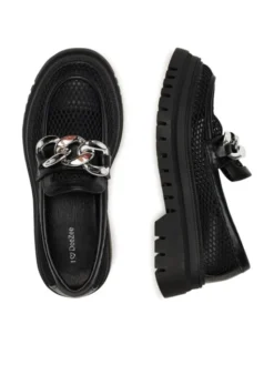 DeeZee Loafersy 60062D-2 Czarny