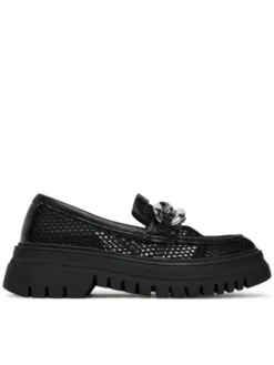 DeeZee Loafersy 60062D-2 Czarny