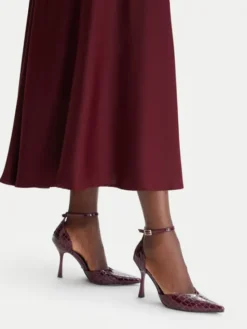 DeeZee Szpilki CEO-LS6049-10 Bordowy
