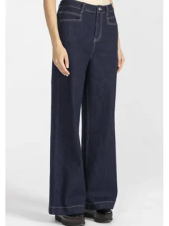 Deni Cler Milano Jeansy T-DC-5261-E5-10-59-1 Granatowy Loose Leg