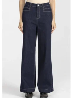 Deni Cler Milano Jeansy T-DC-5261-E5-10-59-1 Granatowy Loose Leg