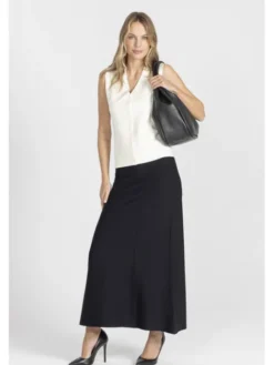 Deni Cler Milano Spódnica maxi T-DC-751D-E5-20-90-1 Czarny