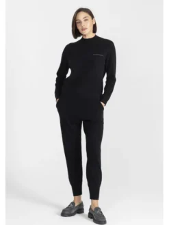 Deni Cler Milano Spodnie dresowe T-DC-552D-E5-90-90-1 Czarny Regular Fit