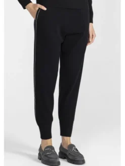 Deni Cler Milano Spodnie dresowe T-DC-552D-E5-90-90-1 Czarny Regular Fit