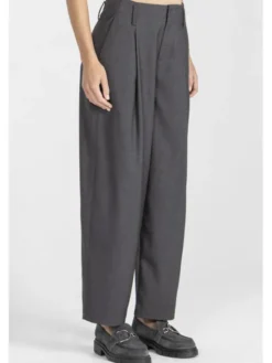 Deni Cler Milano Spodnie materiałowe T-DC-5268-E5-40-80-1 Szary Loose Leg