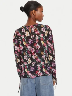 Desigual Bluzka Flori 25WWBW03 Czarny Regular Fit