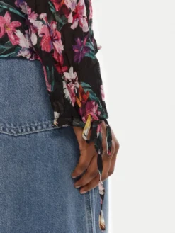 Desigual Bluzka Flori 25WWBW03 Czarny Regular Fit