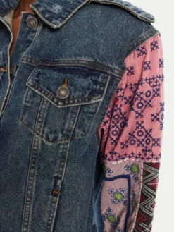 Desigual Kurtka jeansowa Etnic 25WWED14 Kolorowy Regular Fit