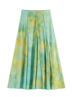Desigual Spódnica maxi Desvanecer 25WWFK06 Zielony Regular Fit